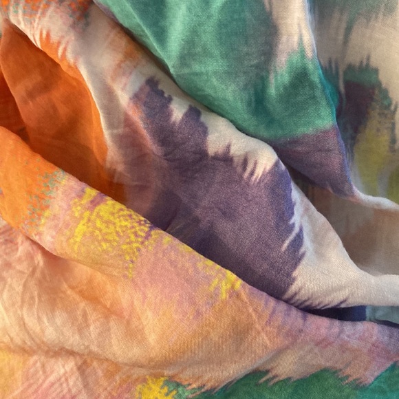 ANTHROPOLOGIE rainbow abstract print party dress, size medium - Picture 9 of 14